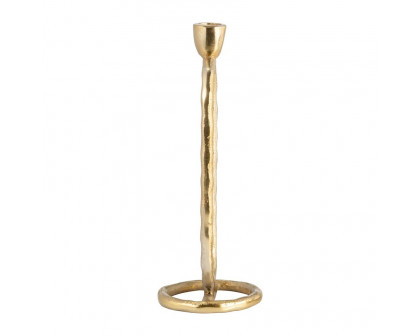 Sagebrook 11" Metal Open Oval Taper Candle Holder - Gold