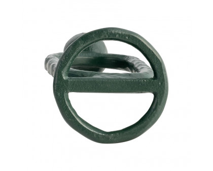 Sagebrook 8" Metal Open Oval Taper Candle Holder - Dark Green