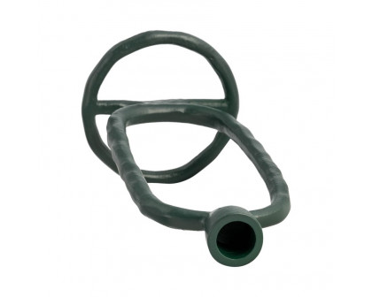 Sagebrook 10" Metal Open Oval Taper Candle Holder - Dark Green