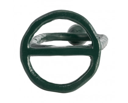 Sagebrook 11" Metal Open Oval Taper Candle Holder - Dark Green