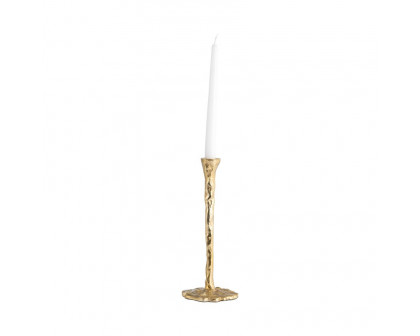 Sagebrook 15" Metal Forged Taper Candle Holder - Gold