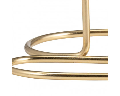 Sagebrook 8" Metal Swirly 2-Taper Candle Holder - Gold