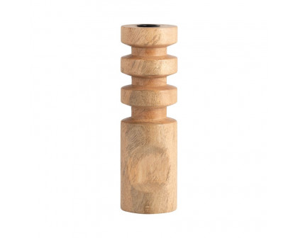 Sagebrook 10" Wood Stacked Taper Candle Holder