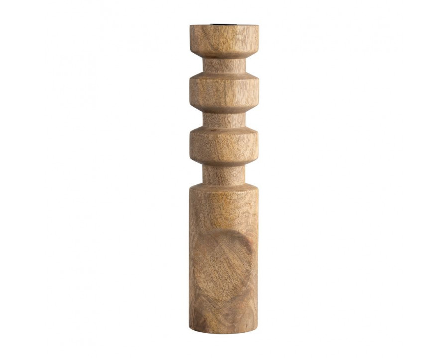 Sagebrook 10" Wood Stacked Taper Candle Holder