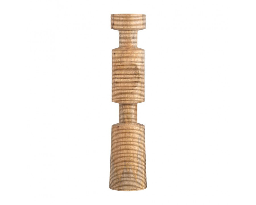 Sagebrook 14" Wood Nomad Pillar Candle Holder