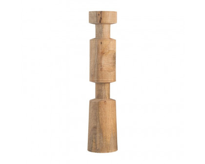 Sagebrook 14" Wood Nomad Pillar Candle Holder