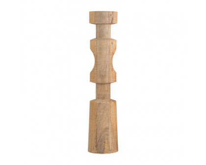 Sagebrook 20" Wood Nomad Pillar Candle Holder - Natural