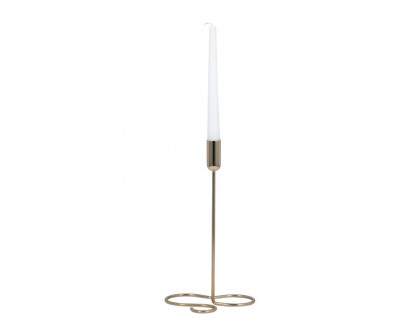 Sagebrook 11" Metal Squiggly Base Taper Candle Holder - Gold