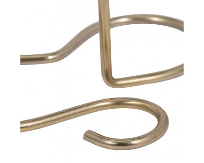 Sagebrook 11" Metal Squiggly Base Taper Candle Holder - Gold