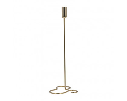 Sagebrook 16" Metal Squiggly Base Taper Candle Holder - Gold