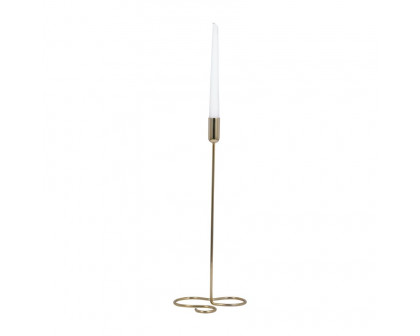 Sagebrook 16" Metal Squiggly Base Taper Candle Holder - Gold