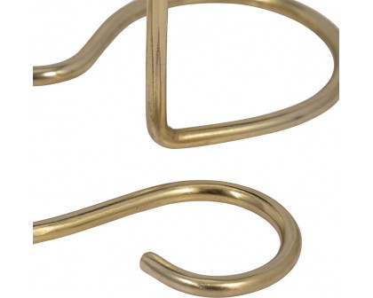 Sagebrook 16" Metal Squiggly Base Taper Candle Holder - Gold