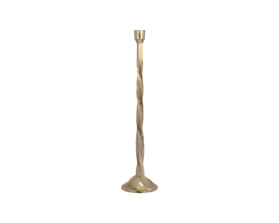 Sagebrook 24" Metal Twisted Floor Taper Candle Holder - Gold