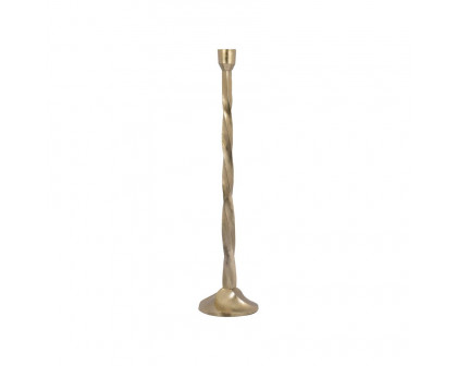 Sagebrook 24" Metal Twisted Floor Taper Candle Holder - Gold