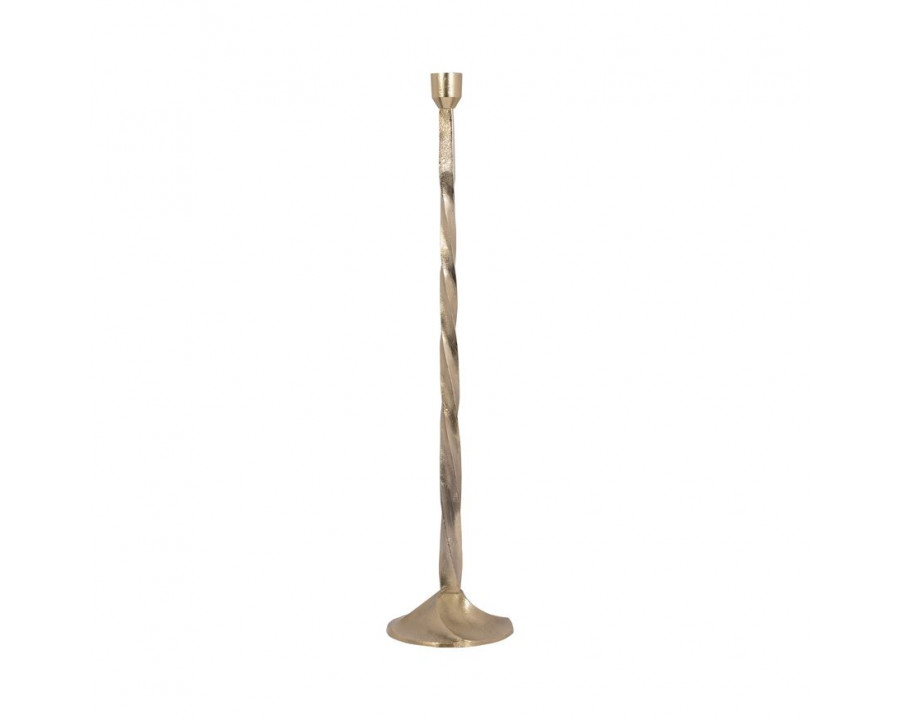 Sagebrook 30" Metal Twisted Floor Taper Candle Holder - Gold