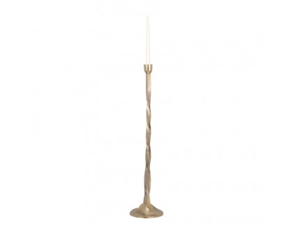 Sagebrook 30" Metal Twisted Floor Taper Candle Holder - Gold