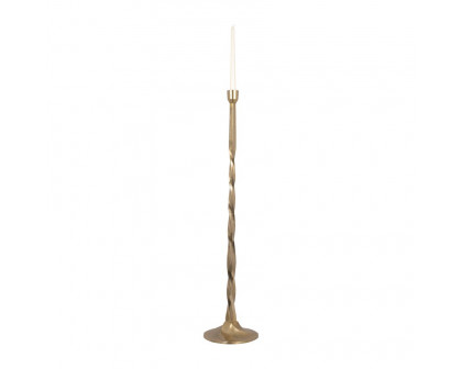 Sagebrook 36" Metal Twisted Floor Taper Candle Holder - Gold