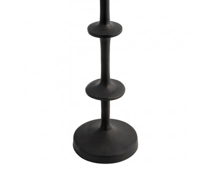 Sagebrook 29" Metal Abacus Floor Pillar Candle Holder - Black