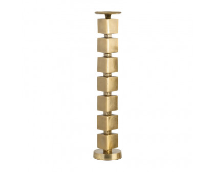 Sagebrook 24" Metal Stacked Cubes Candle Holder - Gold