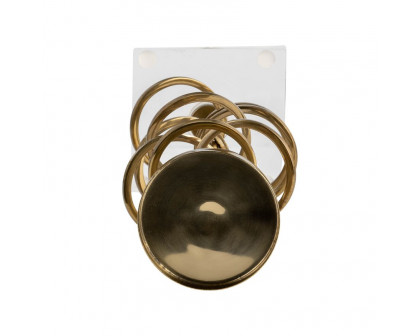 Sagebrook 12" Metal Ring Toss On Acrylic Candle Holder - Gold