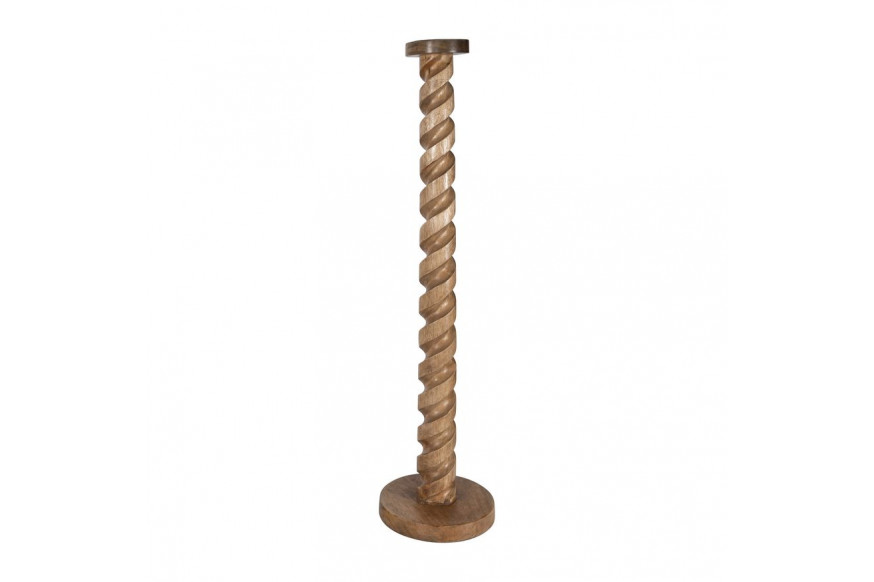 Sagebrook™ 36" Wood Spiral Floor Pillar Candle Holder - Natural