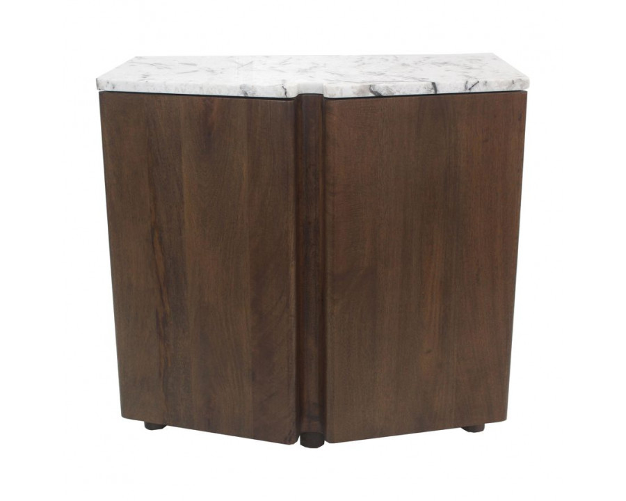 Sagebrook - Marble Top Sideboard in Dark Brown