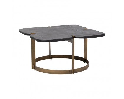 Sagebrook Metal Coffee Table With Stone Top