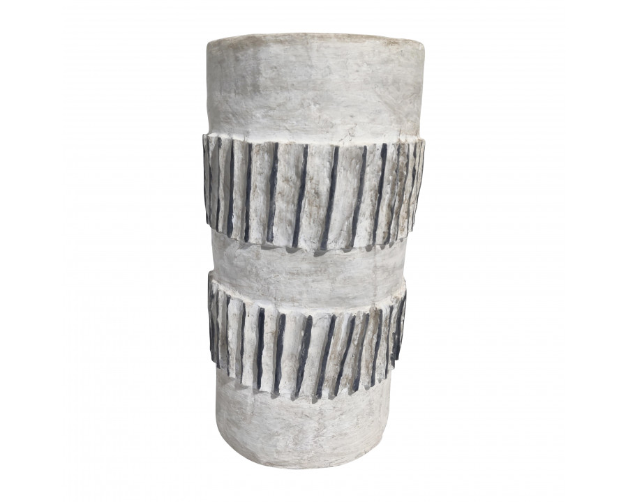 Sagebrook 25" Paper Mache Floor Vase - Ivory