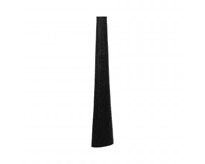 Sagebrook 48" Metal Ribbed Floor Vase - Black