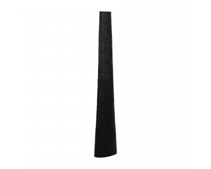 Sagebrook 58" Metal Ribbed Floor Vase - Black