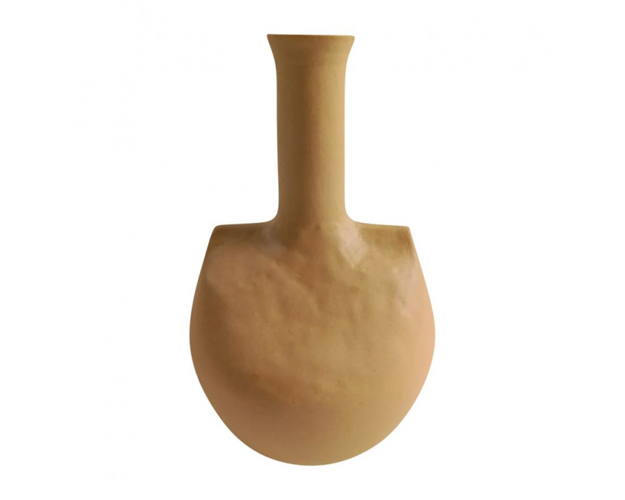 Sagebrook - 9" Stoneware Adobe Vase in Mustard