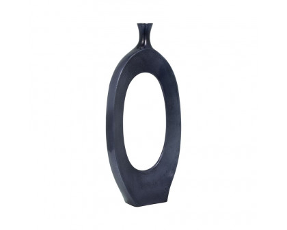 Sagebrook 20" Metal Tall Open Cut Out Vase - Cobalt Blue