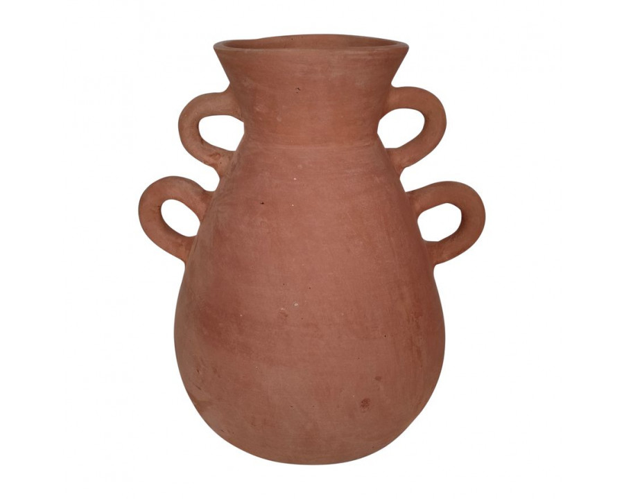 Sagebrook 12" Terracotta Vase With 4 Handles