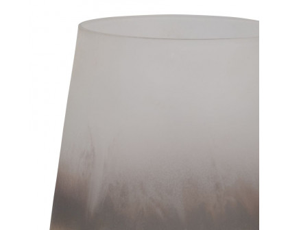 Sagebrook 9" Glass Antiqued Finish Vase - Ivory