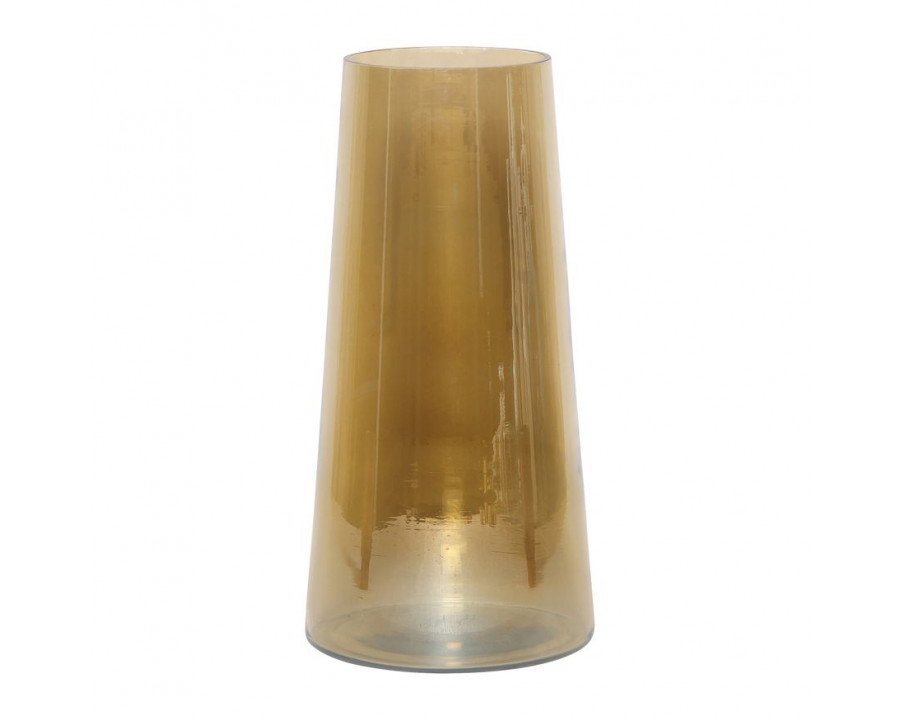 Sagebrook 12" Glass Luster Vase - Gold