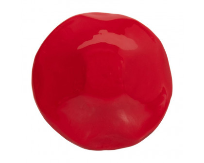 Sagebrook 6" Wood Toadstool Mushroom - Red