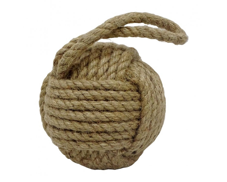 Sagebrook - 5" Rope Nautical Orb in Natural