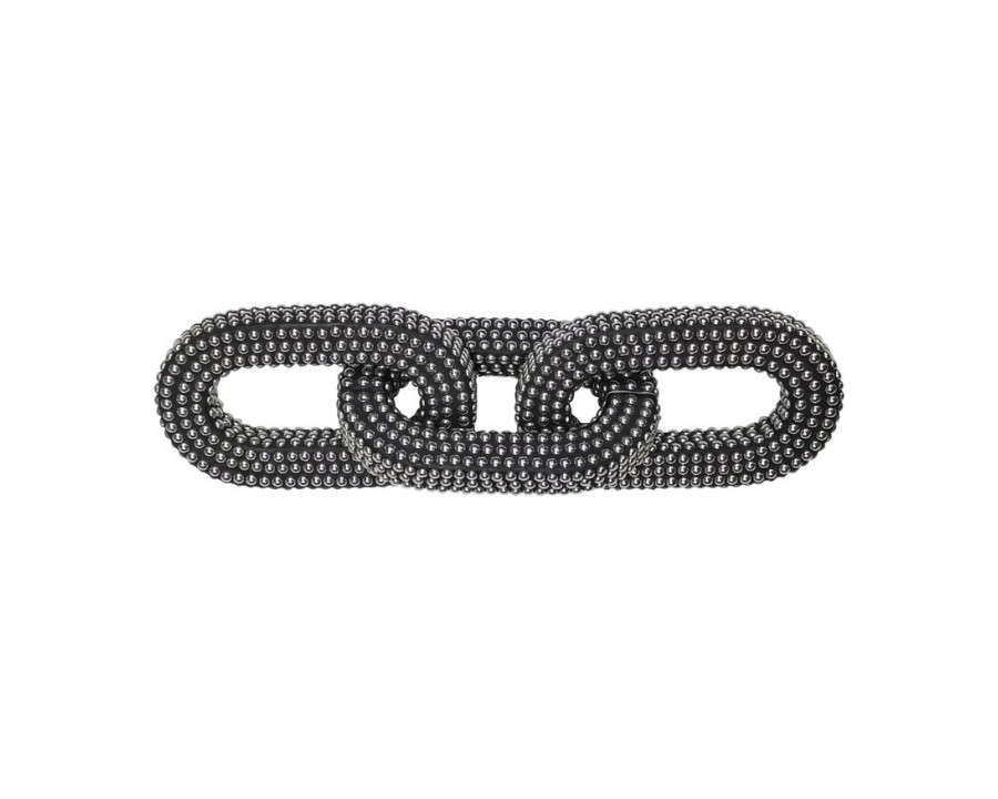 Sagebrook - 14" Resin Studded Chain Decor in Black/Silver