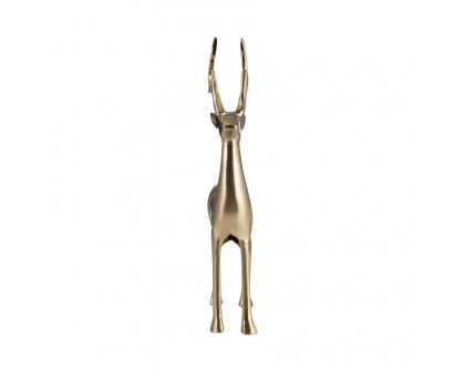 Sagebrook 14" Metal Standing Reindeer - Gold