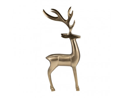 Sagebrook 18" Metal Standing Reindeer - Gold