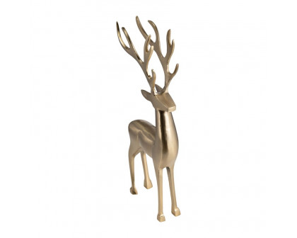 Sagebrook 18" Metal Standing Reindeer - Gold