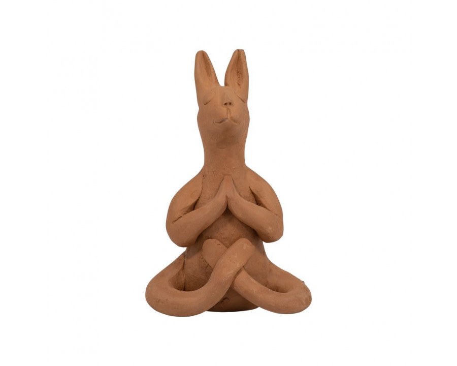 Sagebrook 7" Terracotta Namaste Yoga Bunny - Natural