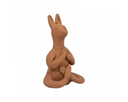 Sagebrook 7" Terracotta Namaste Yoga Bunny - Natural