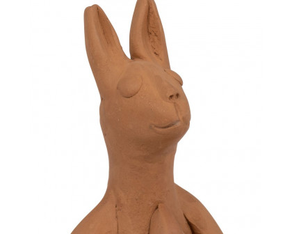 Sagebrook 7" Terracotta Namaste Yoga Bunny - Natural