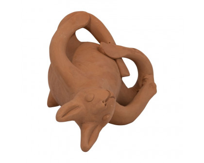 Sagebrook 9" Terracotta Om Yoga Bunny - Natural