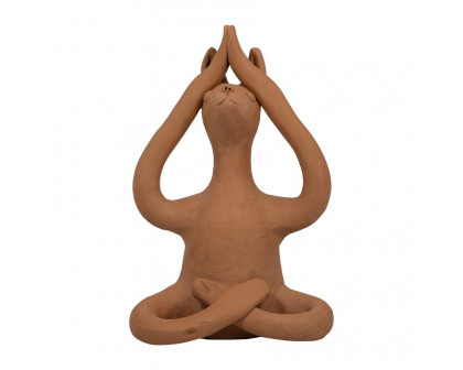 Sagebrook 7" Terracotta Namaste Yoga Bunny