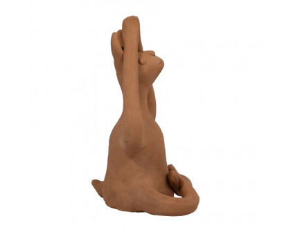 Sagebrook 10" Terracotta Salutation Yoga Bunny - Natural