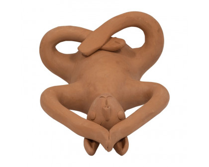 Sagebrook 10" Terracotta Salutation Yoga Bunny - Natural