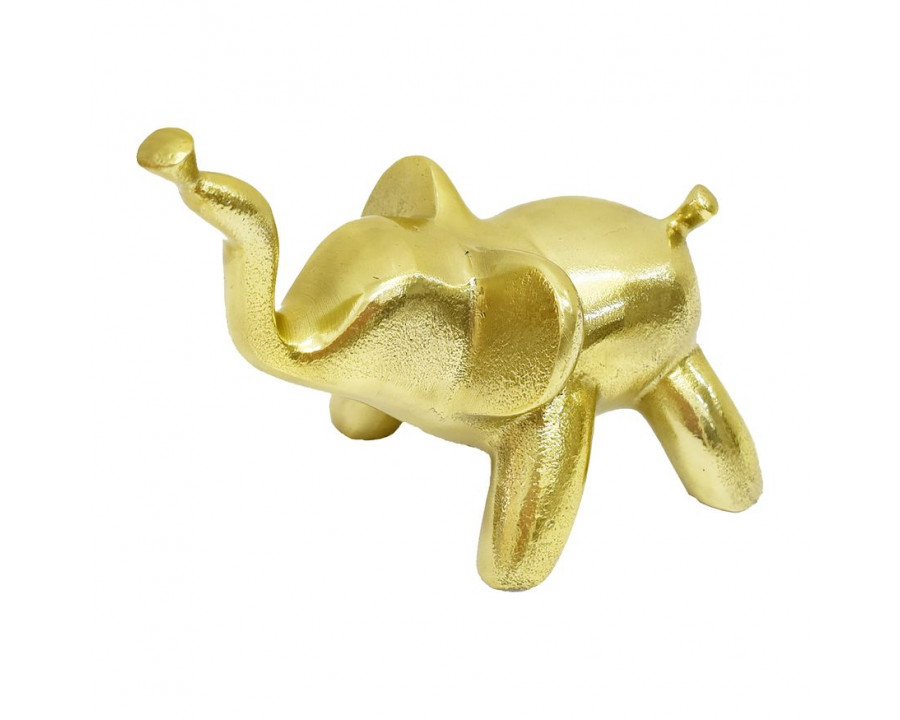 Sagebrook - 6" Metal Decorative Baloon Elephant in Gold