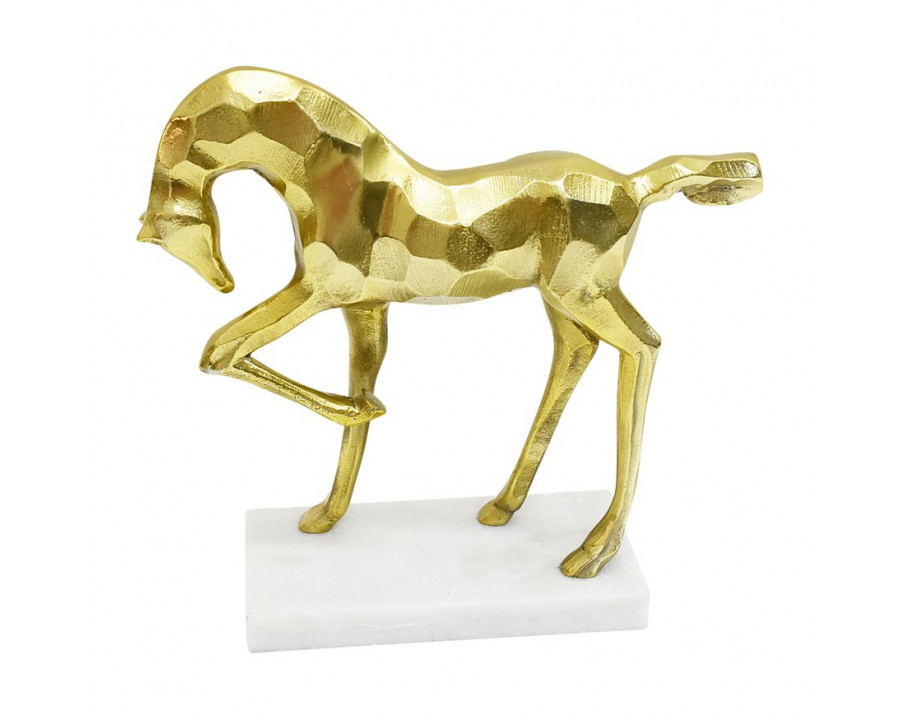 Sagebrook - 12" Metal Galloping Horse in Gold